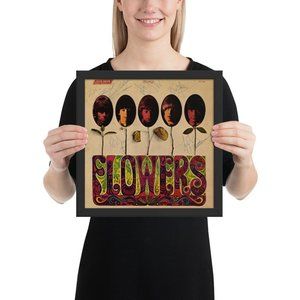 The Rolling Stones signed Flowers album Framed Reprint